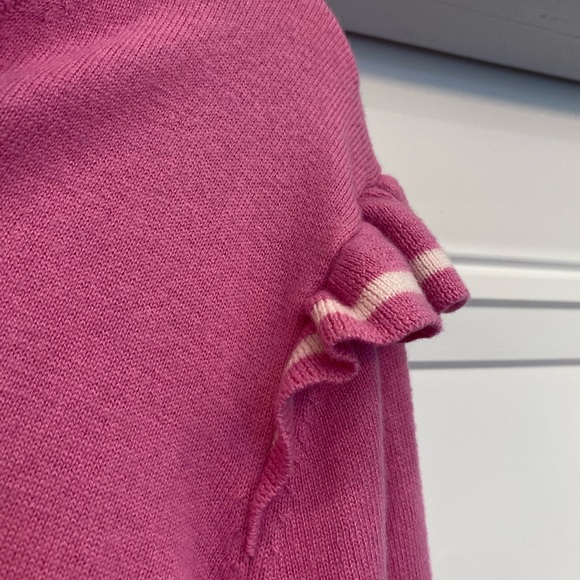 POLO RALPH LAUREN GOLF PINK ROSE  CASHMERE ZIP UP RUFFLE BALLETCORE BARBIE SMALL - Picture 6 of 6